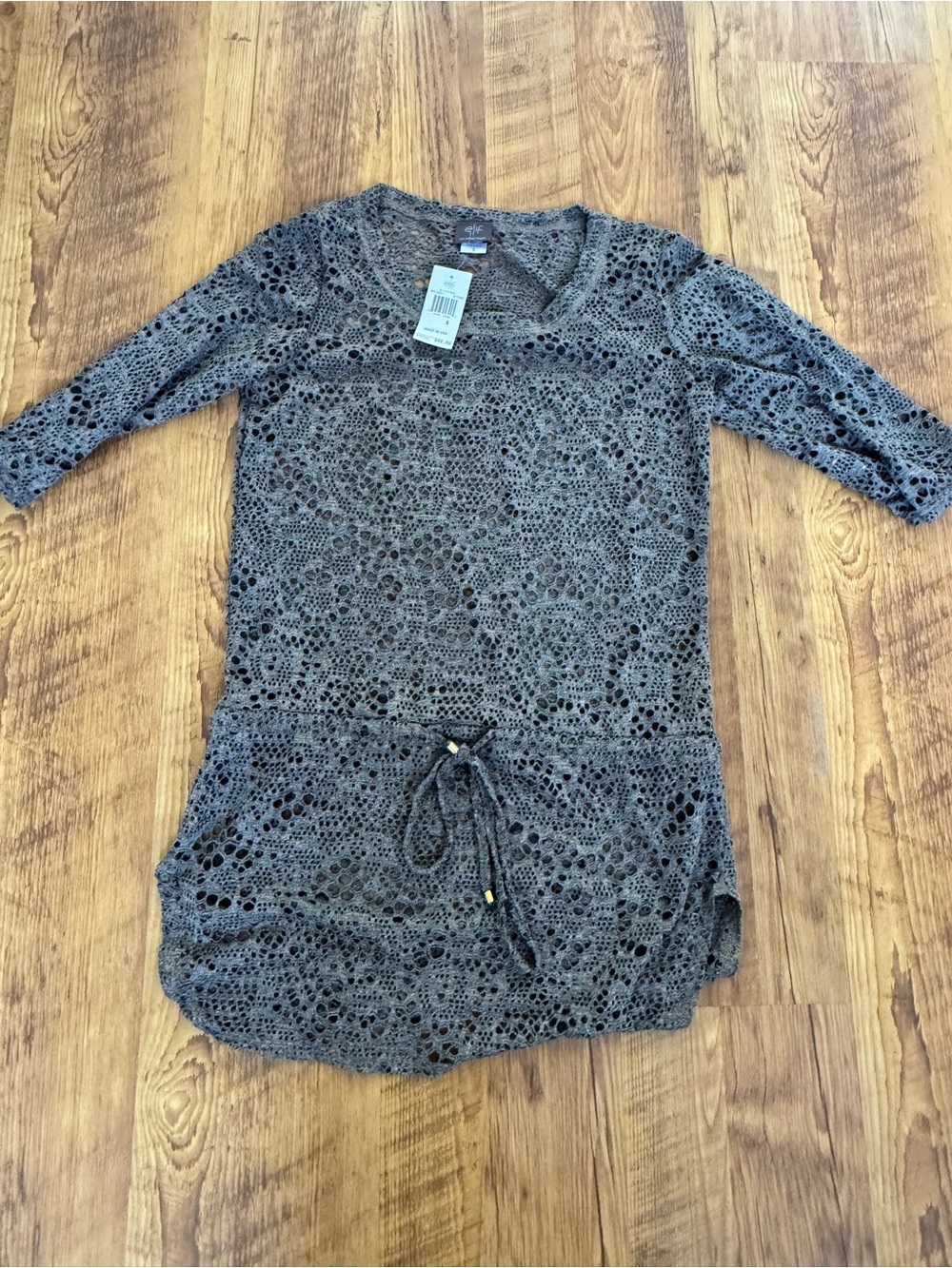Elif Crochet Lace Gray coverup